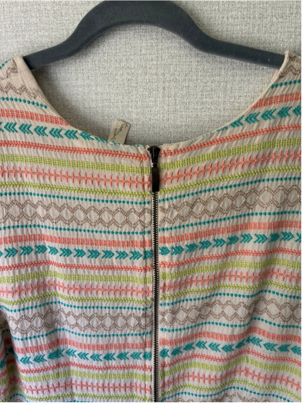 Anthropologie Kenji Mini Dress Embroidered White Size 12 - Picture 7 of 7